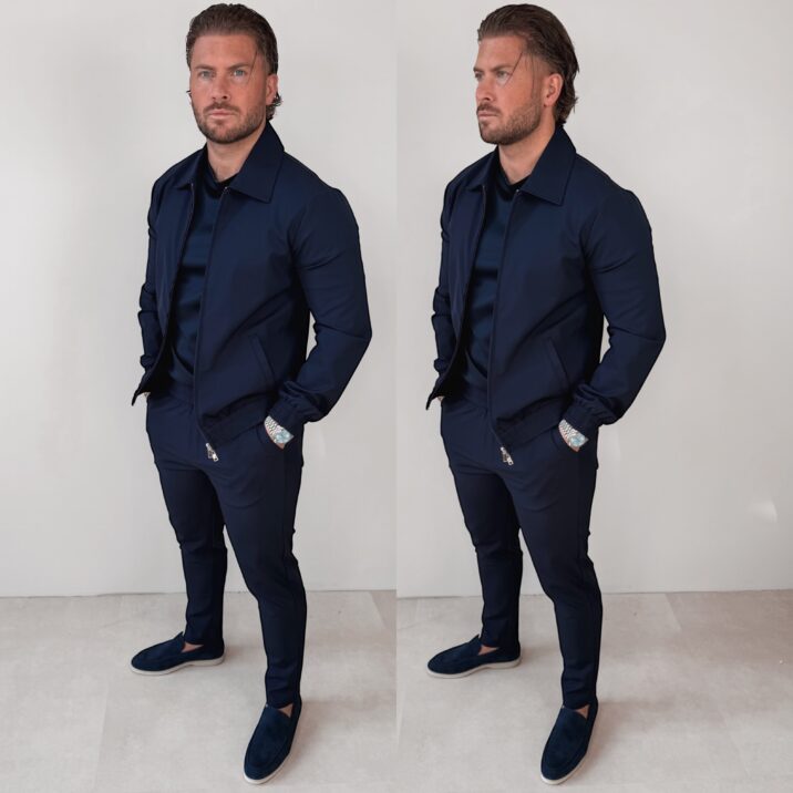 Premium Manilo Tech Suit - Navy