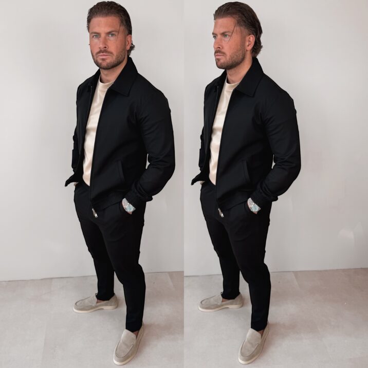 Premium Manilo Tech Suit - Black