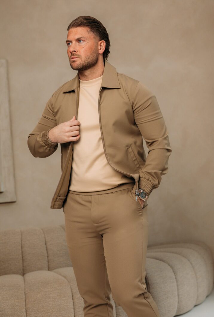 Premium Manilo Tech Suit - Taupe