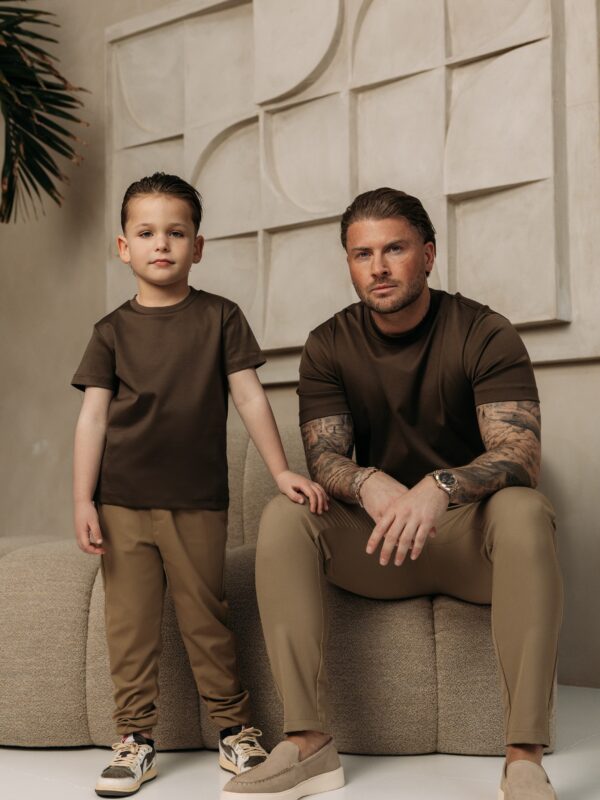 Manilo Kids - Premium Double mercerized T-shirt - Coffee