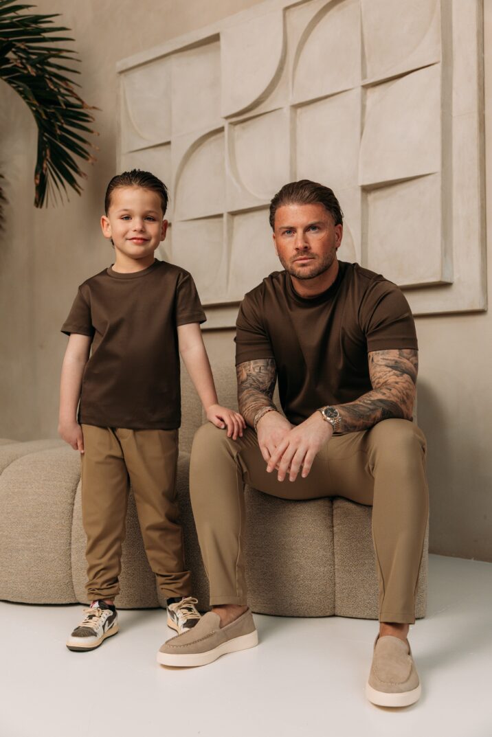 Manilo Kids - Premium Double mercerized T-shirt - Coffee