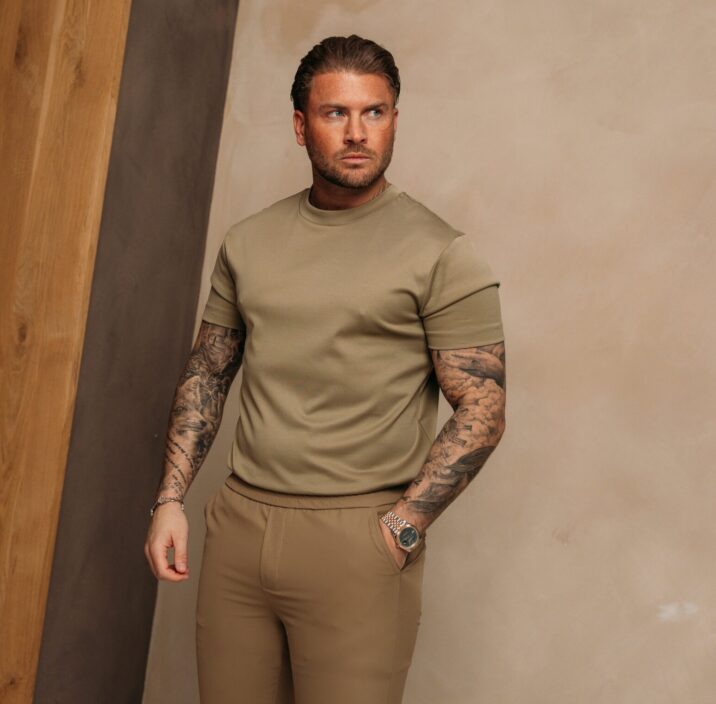 Double Mercerized Glans T-shirt - Light Green