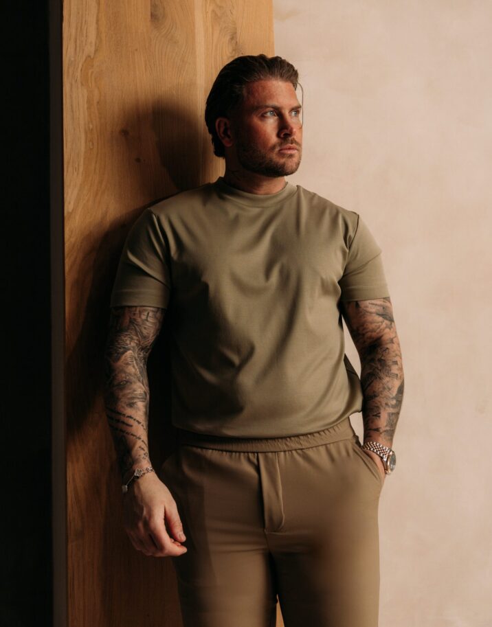 Double Mercerized Glans T-shirt - Light Green