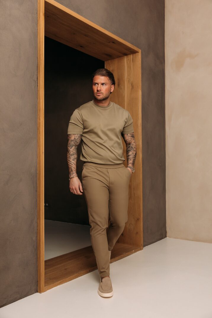 Double Mercerized Glans T-shirt - Light Green