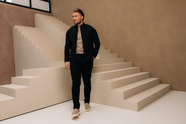 Classic Premium Manilo Tech Suit - Black