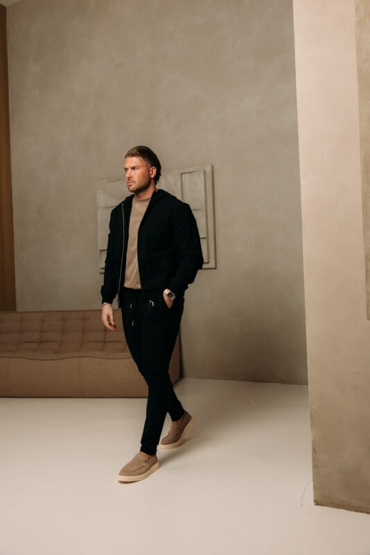 Manilo Hoody Tech suit - Black