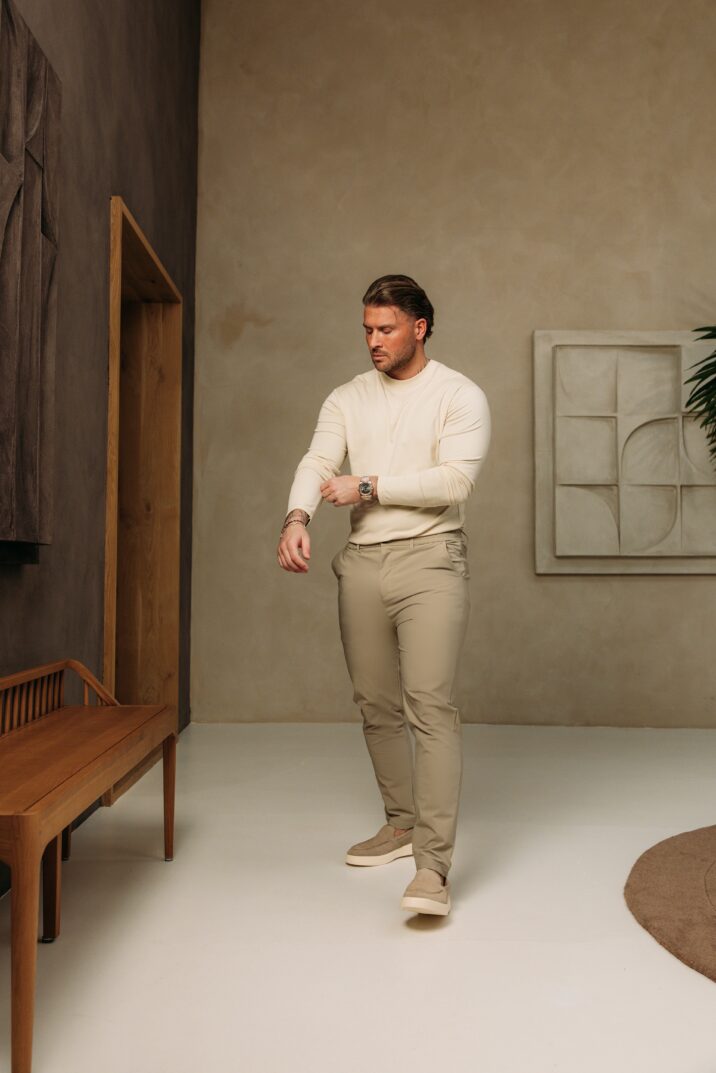 Longsleeve Glans Shirt - Beige