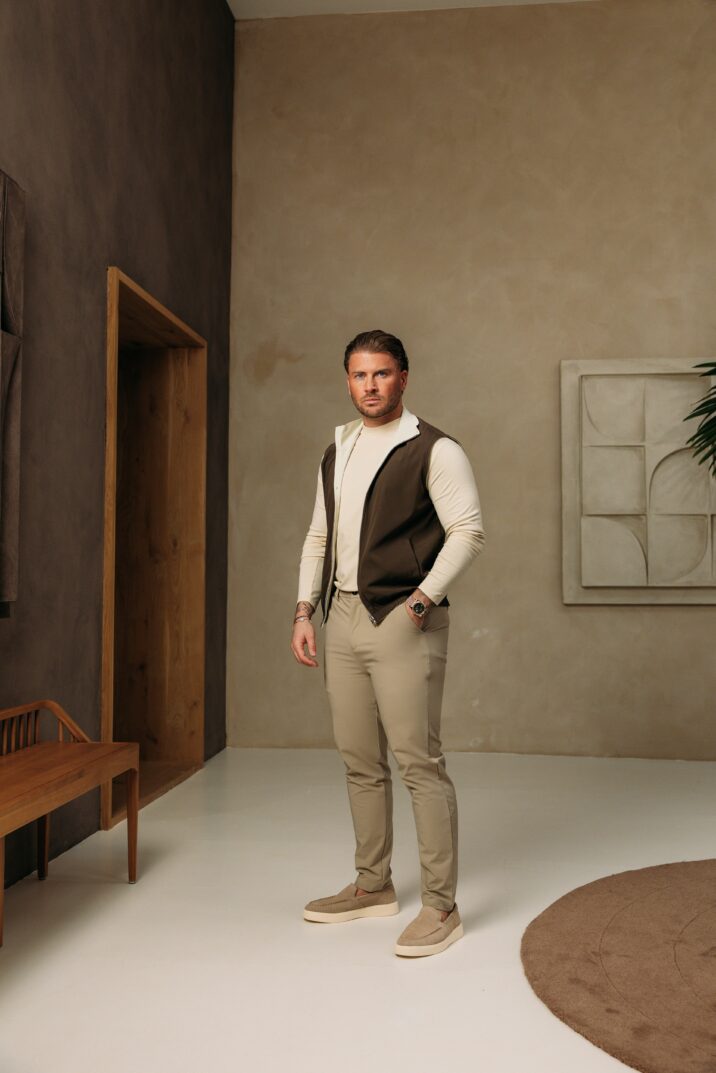 The New Reversible Bodywarmer - Choco/Beige