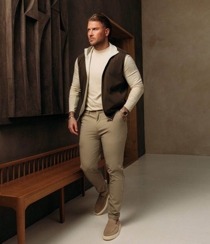 The New Reversible Bodywarmer - Choco/Beige