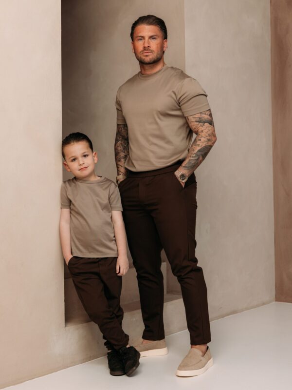 Manilo Kids - Premium Double mercerized T-shirt - Taupe