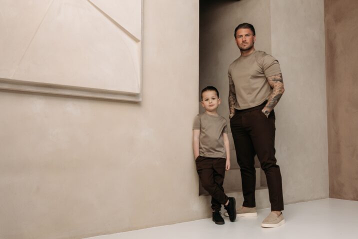 Manilo Kids - Premium Double mercerized T-shirt - Taupe