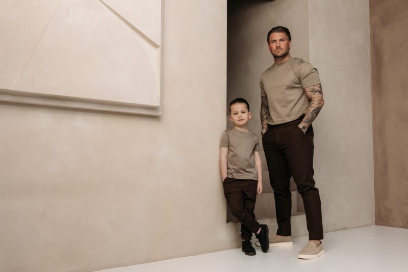 Manilo Kids - Premium Double mercerized T-shirt - Taupe