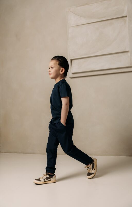 Manilo Kids - Premium Double mercerized T-shirt - Navy
