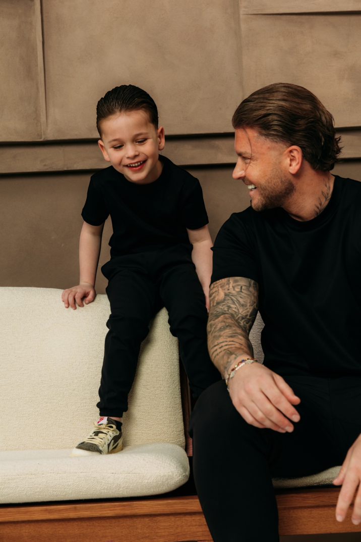 Manilo Kids - Premium Double mercerized T-shirt - Black