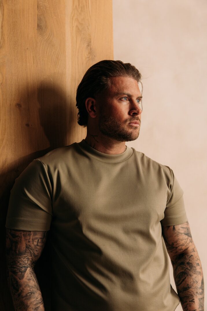 Double Mercerized Glans T-shirt - Light Green