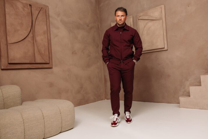 Premium Manilo Tech Suit - Bordeaux