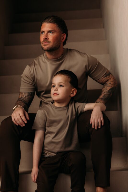 Manilo Kids - Premium Double mercerized T-shirt - Taupe