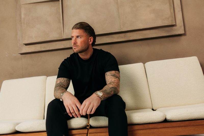 Double Mercerized Glans T-shirt - Black