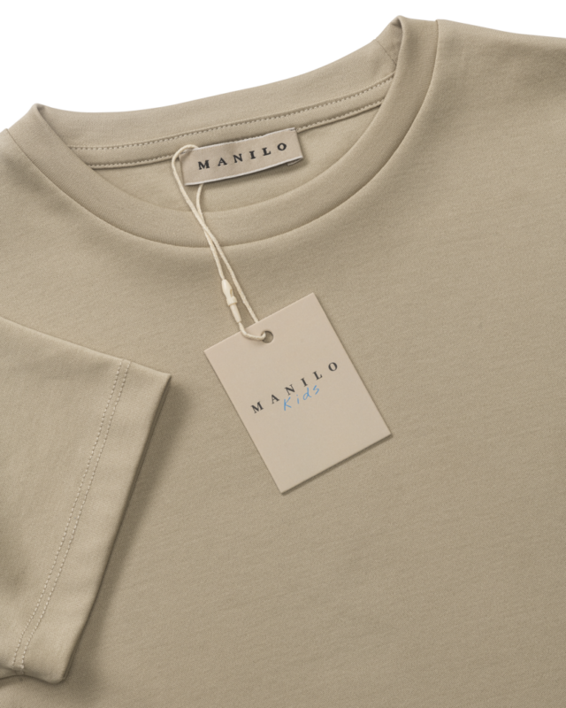 Manilo Kids - Premium Double mercerized T-shirt - Beige