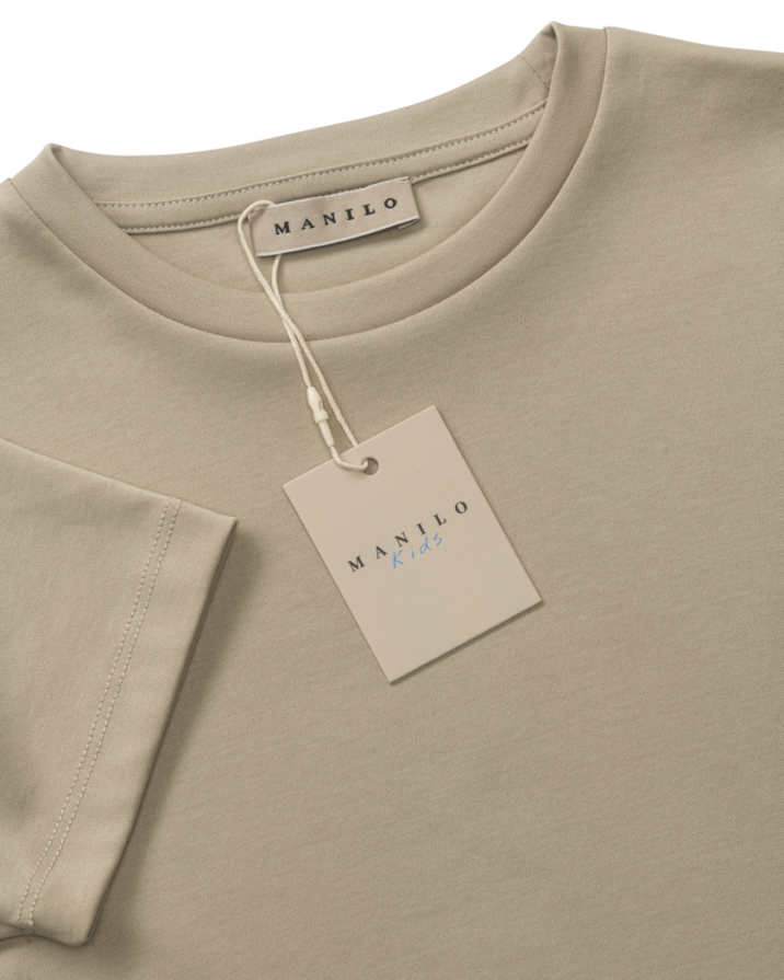 Manilo Kids - Premium Double mercerized T-shirt - Beige