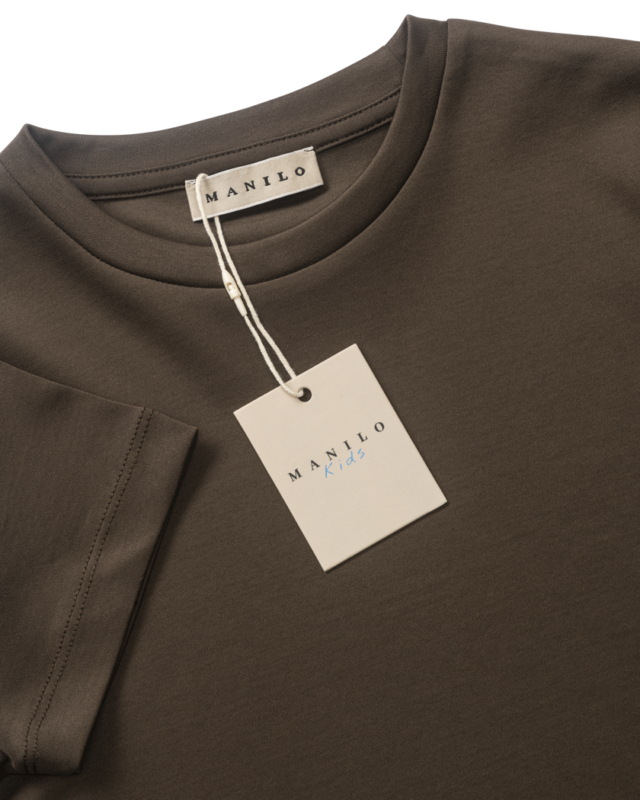 Manilo Kids - Premium Double mercerized T-shirt - Coffee