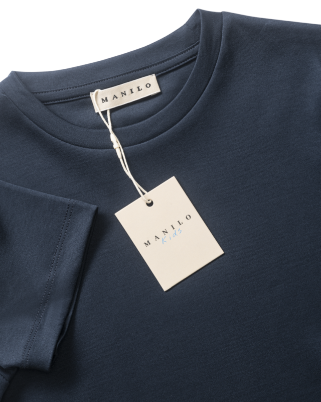 Manilo Kids - Premium Double mercerized T-shirt - Navy