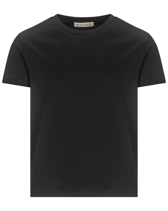 Manilo Kids - Premium Double mercerized T-shirt - Black