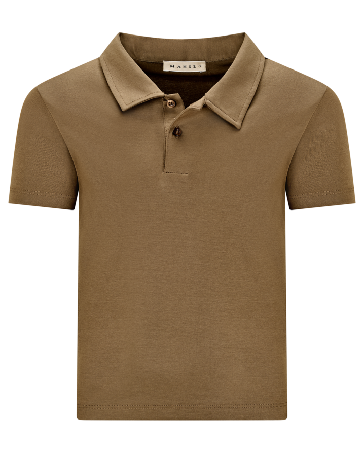Manilo Kids - Mercerized Glans Polo - Desert Brown