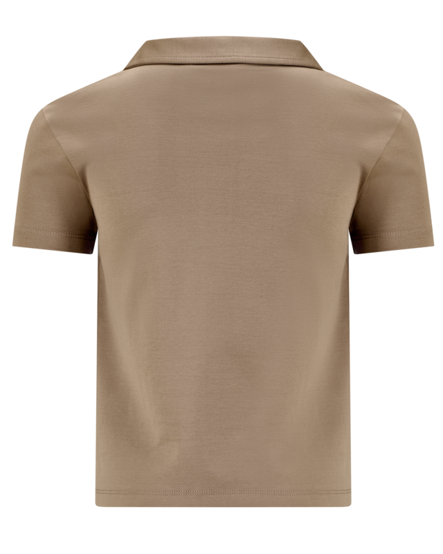Manilo Kids - Mercerized Glans Polo - Taupe