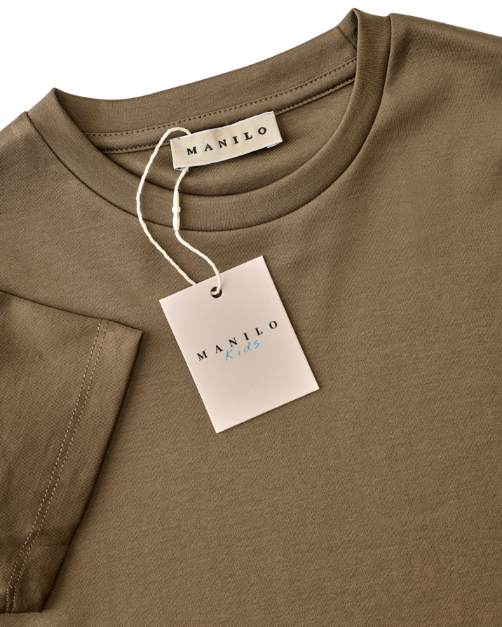 Manilo Kids - Premium Double mercerized T-shirt - Desert Brown