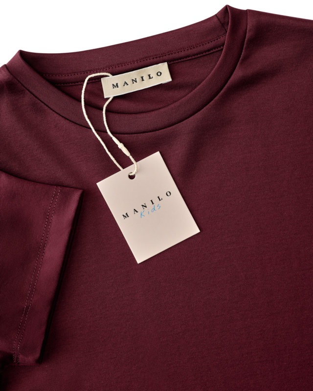 Manilo Kids - Premium Double mercerized T-shirt - Burgundy