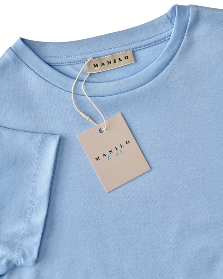 Manilo Kids - Premium Double mercerized T-shirt - SkyBlue