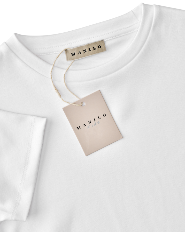 Manilo Kids - Premium Double mercerized T-shirt - White