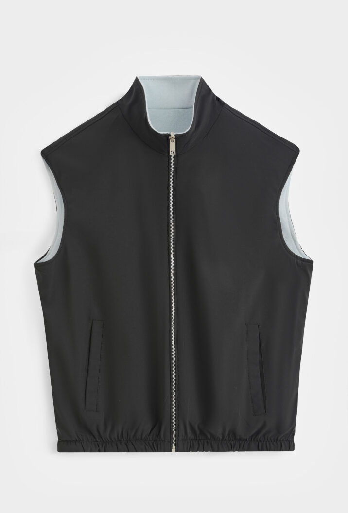 Suede Reversible Bodywarmer - Grey/Navy