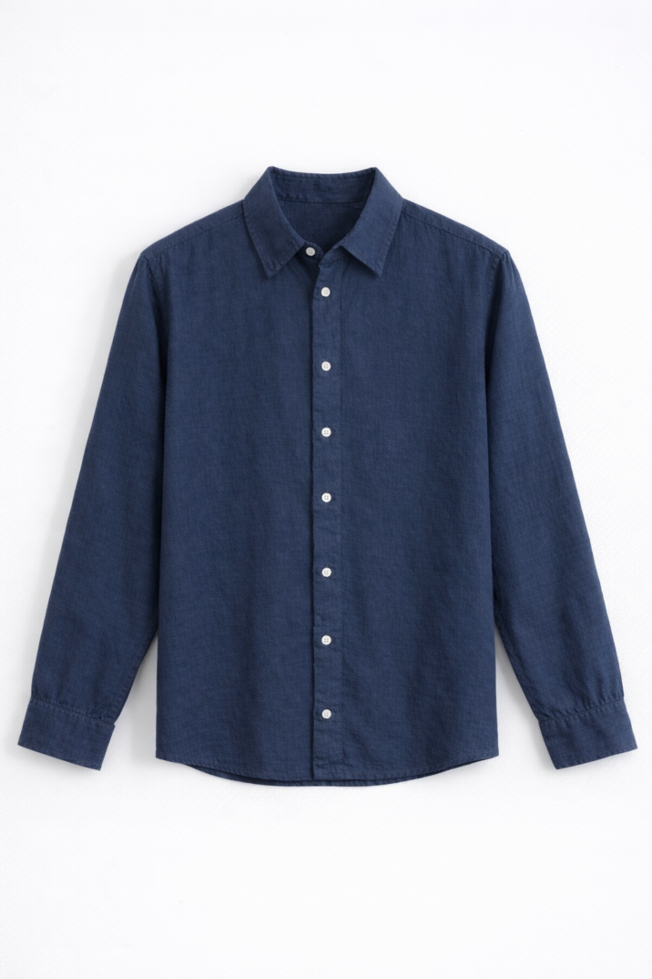 Linnen Blouse - Navy