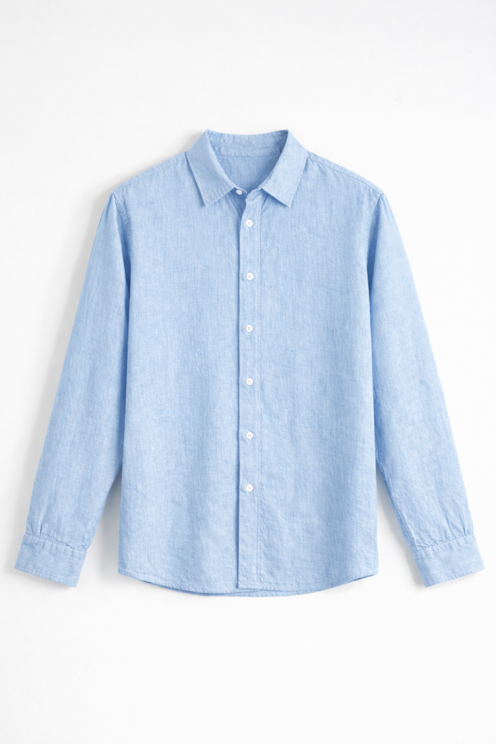 Linnen Blouse - Light Blue