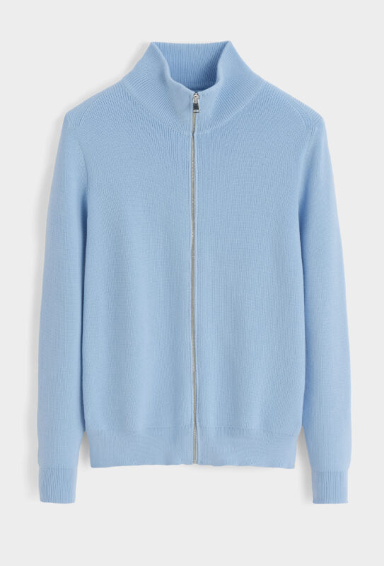 Zip Up Vest - Light Blue