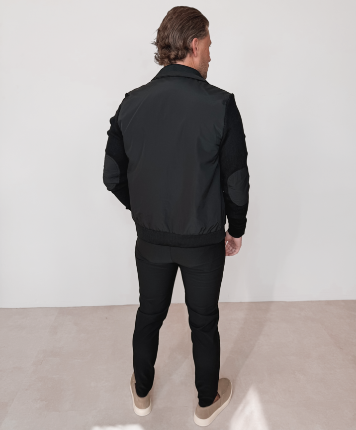 Knitted sleeve jacket - Navy