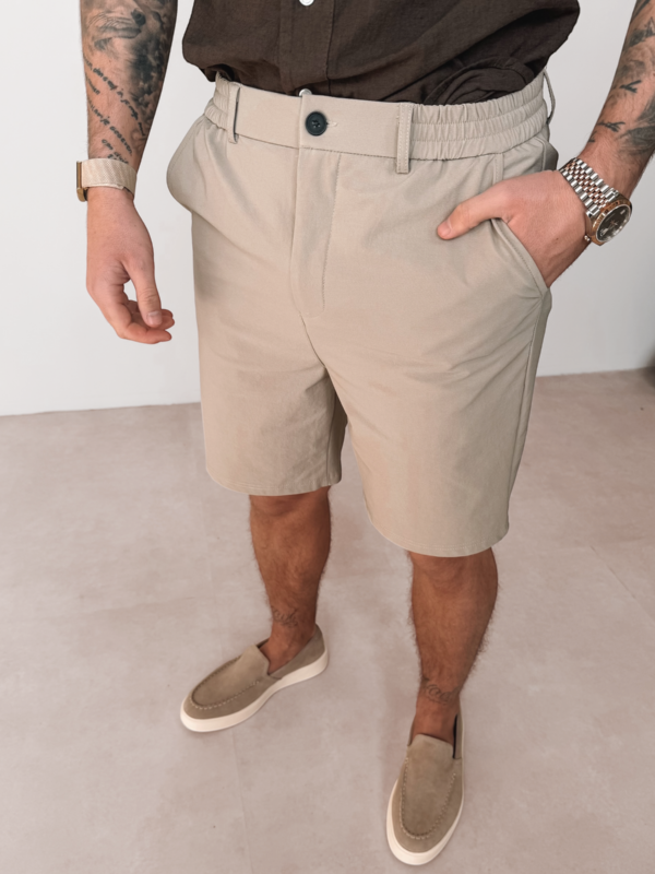 Super stretch short pantalon - Beige