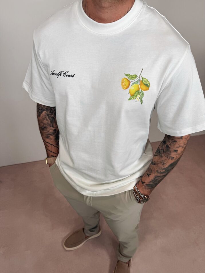 Amalfi Coast Limoncello Tee - White