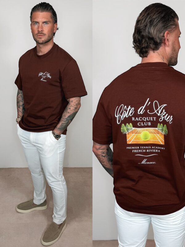 Côte d'Azur Tee - Brown
