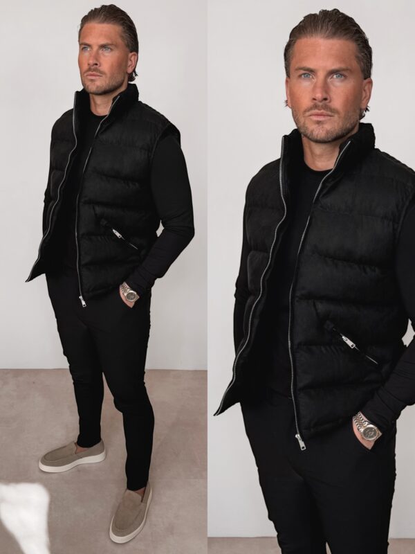 Manilo Suede Bodywarmer - Black
