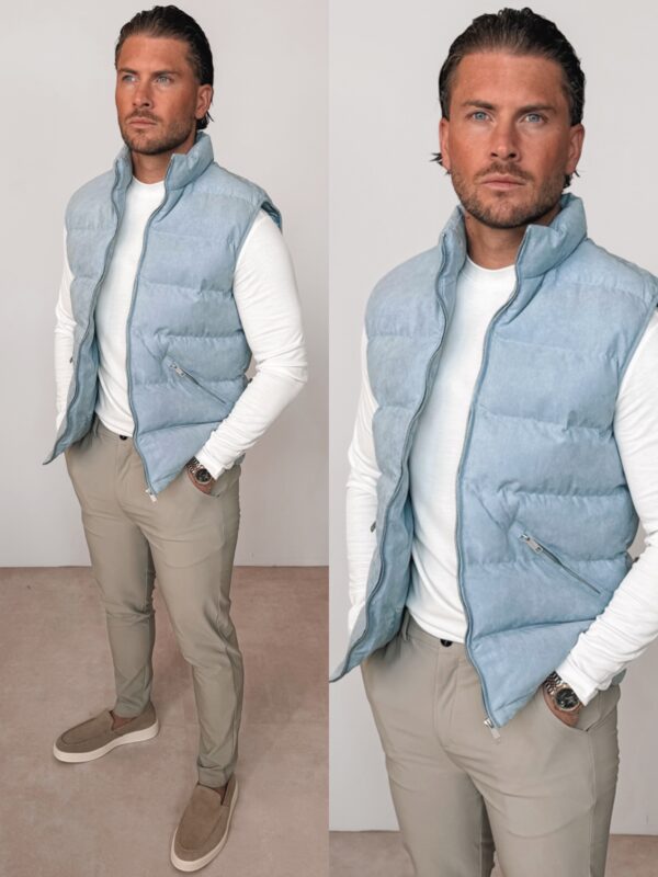 Manilo Suede Bodywarmer - Blue