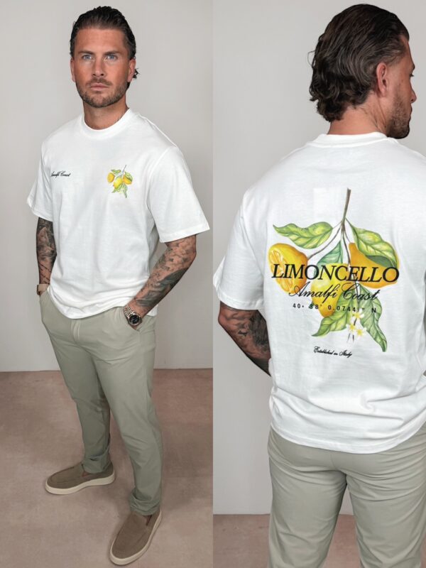 Amalfi Coast Limoncello Tee - White