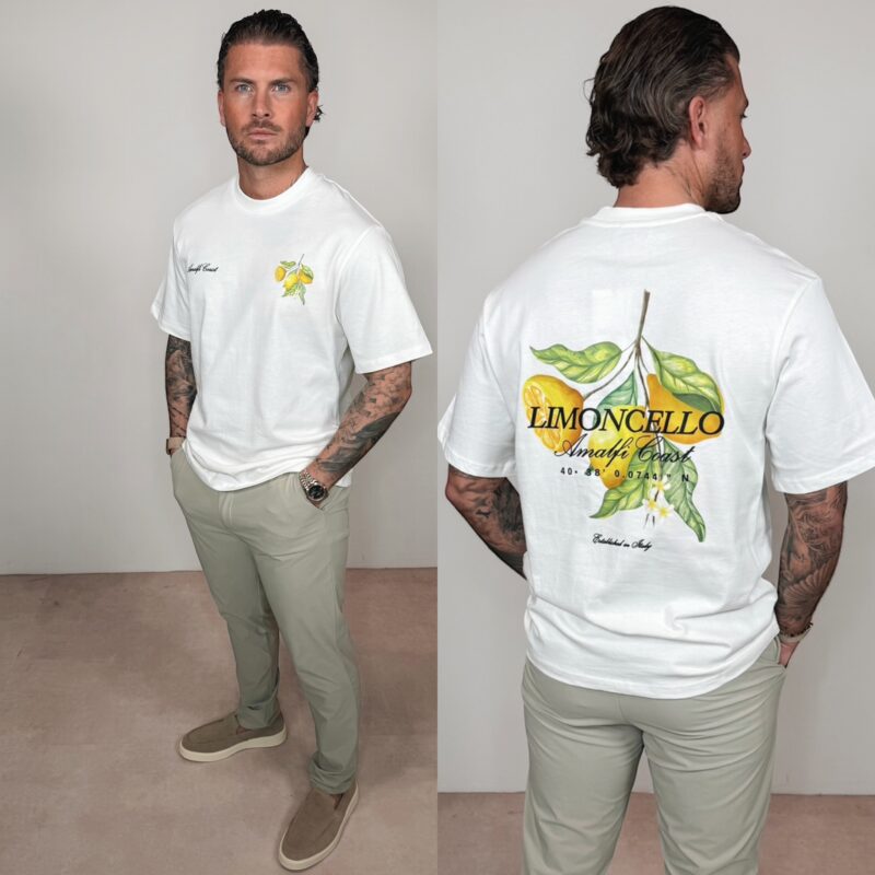 Amalfi Coast Limoncello Tee - White