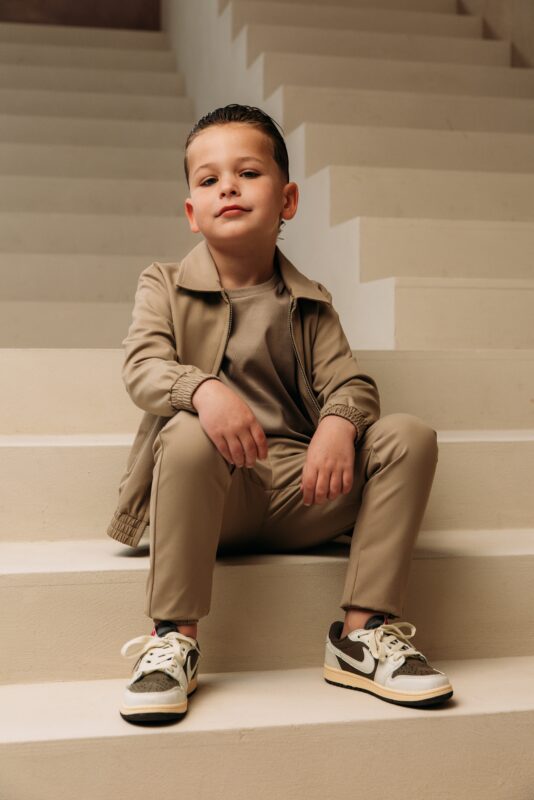Manilo Kids - Premium Double mercerized T-shirt - Taupe