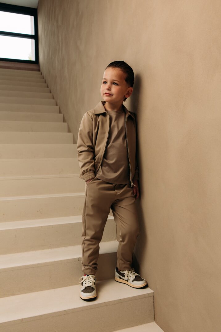 Manilo Kids - Premium Double mercerized T-shirt - Taupe