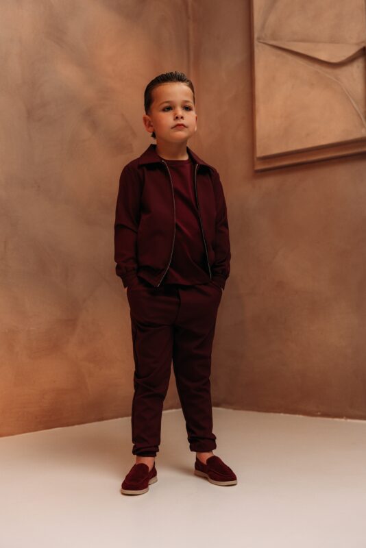 Manilo Kids - Premium Tech Suit - Burgundy