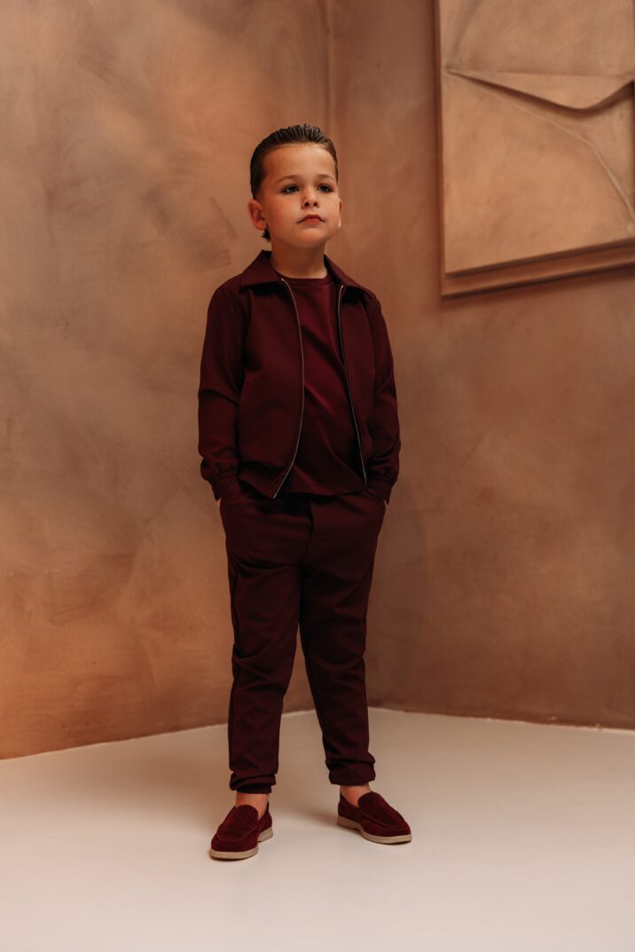 Manilo Kids - Premium Tech Suit - Burgundy