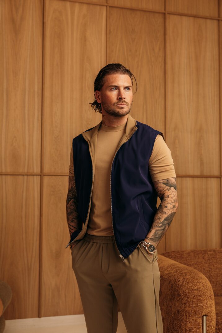 The New Reversible Bodywarmer - Navy/Camel